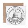 1 x Greeting Card BW - Washington D.C. United States