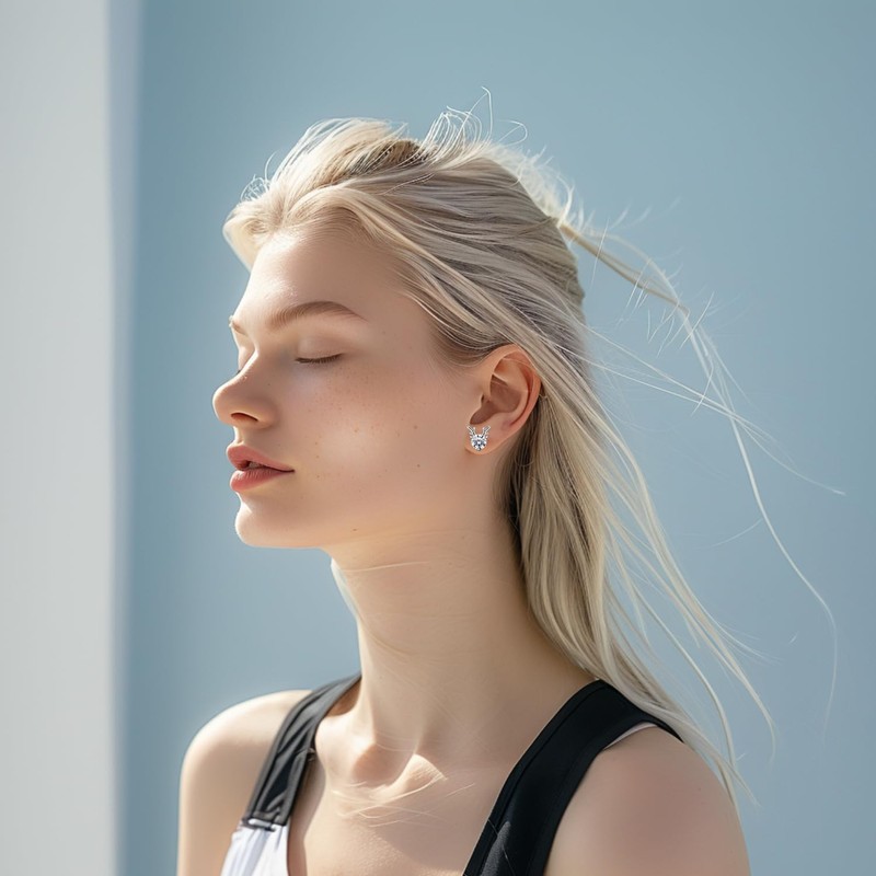 XNHIU 3 Pairs Christmas Reindeer Stud Earrings Christmas Stud Earrings