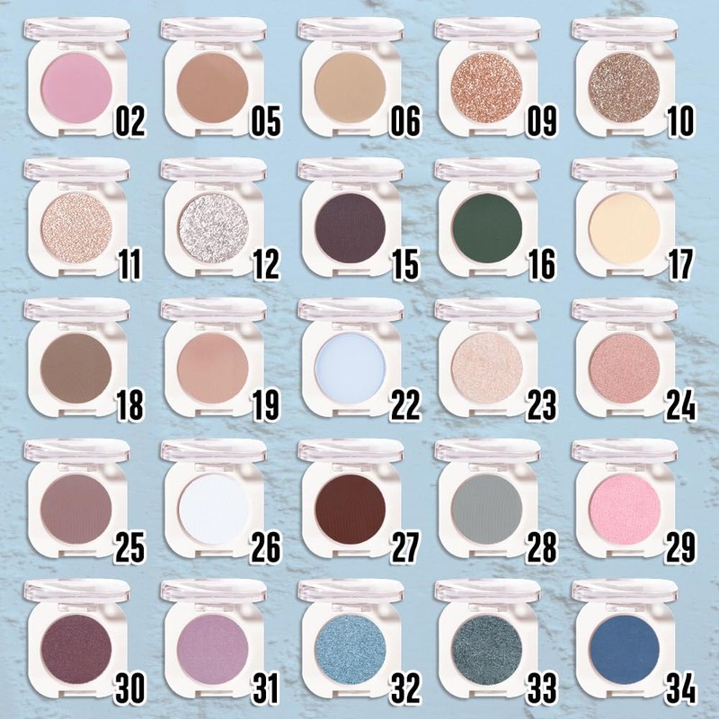 Light Blue White Single Eyeshadow Makeup, Neutral Powde Eye Shadow