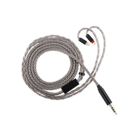 Linsoul Tripowin Zonie Cable de actualización monitor intraauricular HiFi, con micrófono omnidireccional, cable auriculares SPC de 16 hilos chapado en plata (3,5 mm, 2PIN)