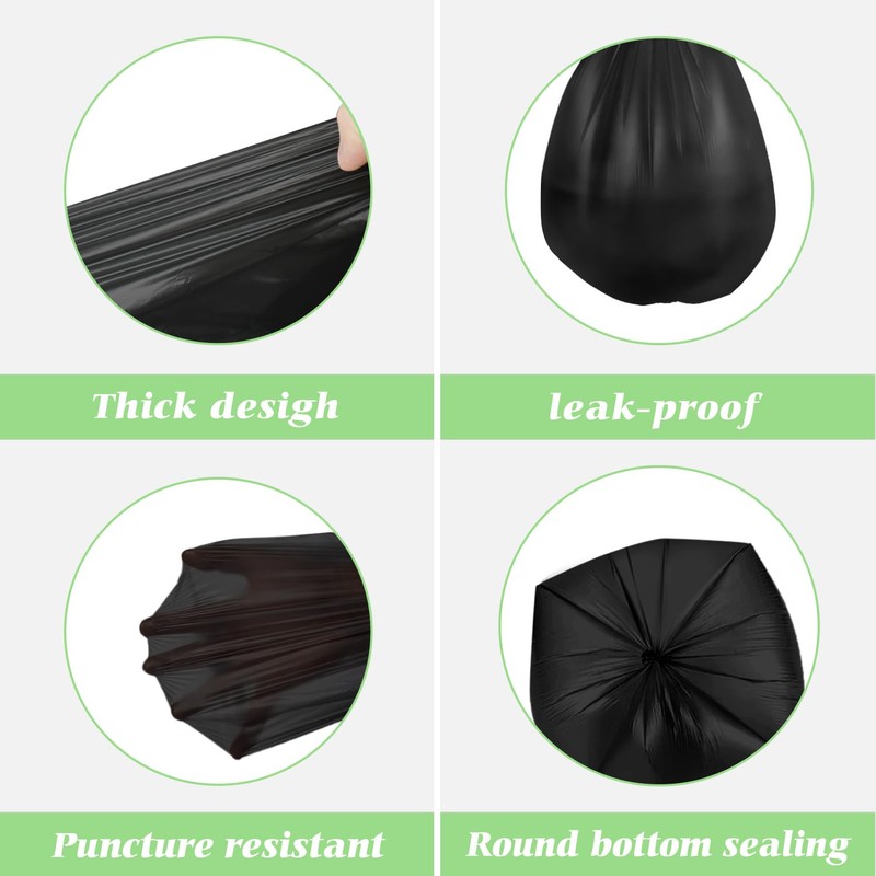 8 Gallon 130 Counts Strong Trash Bags Garbage Bags by