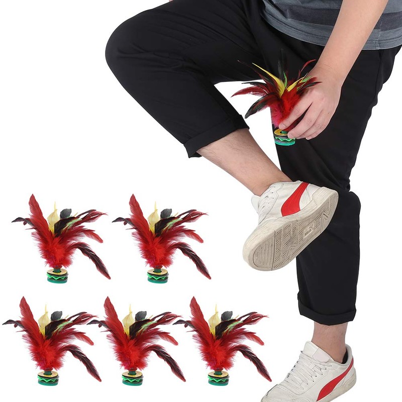 Demeras Handmake Kick Shuttlecock Portable Foot Kick Shuttlecock Light Height