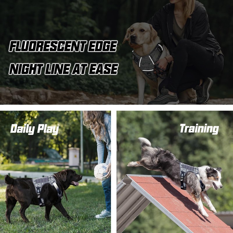 Auroth Tactical Dog Harness for Small Medium Dogs No Pull