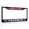 Fastasticdeals Metal Insert License Plate Frame Triumph with British Flag