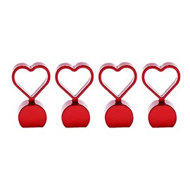 idain 4PCS Aluminum Heart Shape Wheel Tyre Stem Covers Universal Fit Cars, SUVs, Bike and Bicycle, Trucks, Motorcycles (Red)