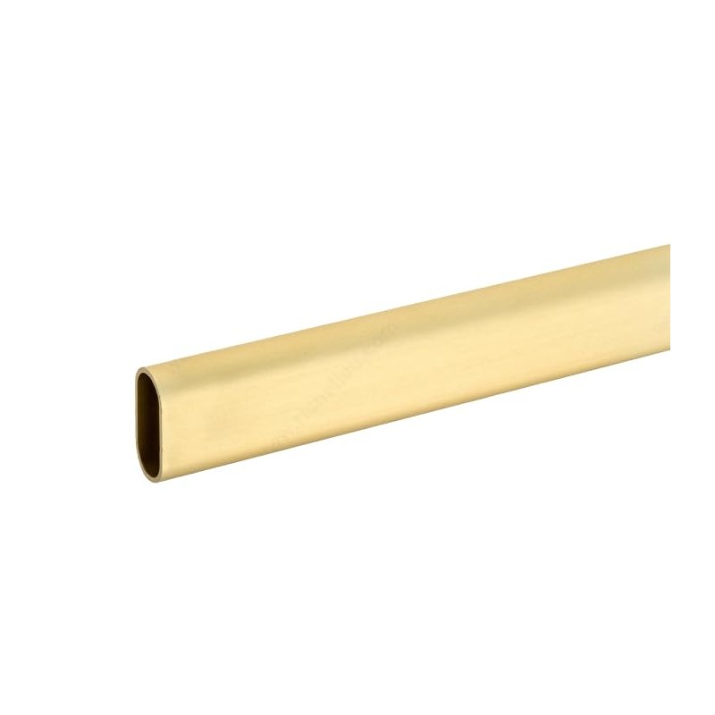 Oval Closet Rod with End Supports (MATTE BRASS - 30