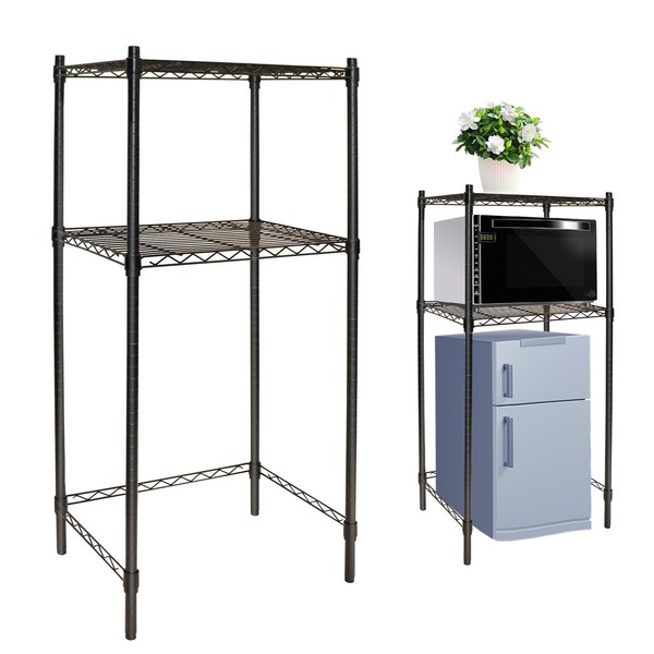 Podoy Mini Fridge Shelf，Over Mini Fridge Storage and Microwave Stand,