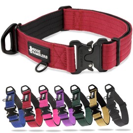 Ridge Ramblers Premium Heavy Duty Dog Collar with Quick Release Metal Buckle - 1.5in Wide Military Grade Tactical Dog Collar with Thick Soft Neoprene Lining and Reinforced Nylon