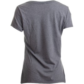 Ann Arbor T-shirt Co. Avogato | Funny Cute Avocado Cat Joke Arigato Graphic V-Neck T-Shirt for Women-(Vneck,L) Grey