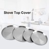 4 Pieces Kitchen Stove Covers, Stainless Steel Stove Burner Covers,