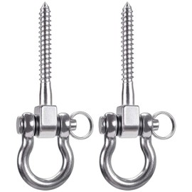 sinirttou Pack of 2 Ceiling Hooks Heavy Duty 12 cm Hammock Attachment Heavy Duty Stainless Steel Swing Hooks for Wooden Beams Playground Hammock Punch Bag Holder Swing Accessories 551 lbs