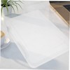 Sosoport 4pcs Portable File Storage Box Transparent Plastic Organizer for
