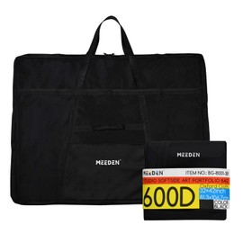 MEEDEN Soft Art Portfolio Bag: 32 x 42 Inch Black Art Canvas Portfolio Case - Waterproof 600D Oxford Carrying Storage Case for Artwork, Poster, Sketching, and Drawing