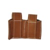 Barsony New Saddle Tan Leather Revolver Double Speed Loader Pouch