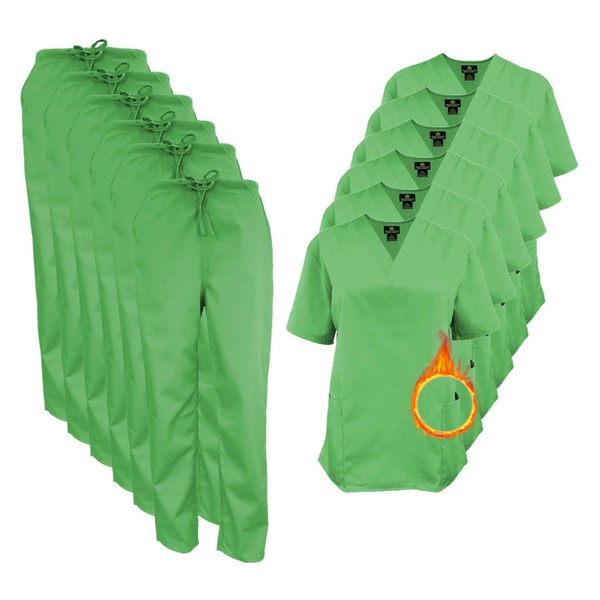 M&M SCRUBS Women Scrub Set V-Neck Medical Scrub Tops and