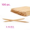 LALILL Wooden Sticks, Pack of 100, Cuticle Pusher, Wooden Orange