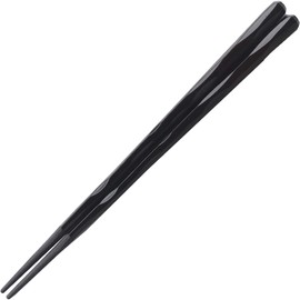 福井クラフト 箸 PBT樹脂塗箸 日本製 食洗機対応 六角一刀彫箸 黒塗 24.0cm 日本製