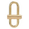 Brass Keychain, Smal Oval Slide Locking Snap Lock Clip Buckle