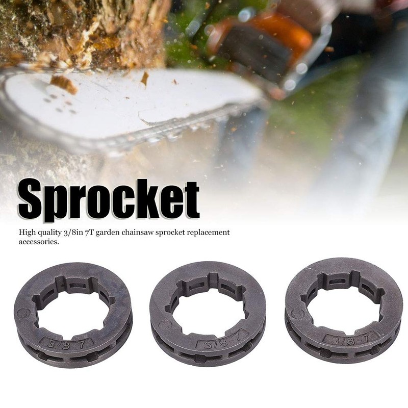 3 Pieces 3/8 Inch 7 Teeth Sprocket 68210 Chainsaw Parts,