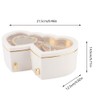 Jewelry Boxes Double Heart Ballerina Musical Jewelry Box Storage Case
