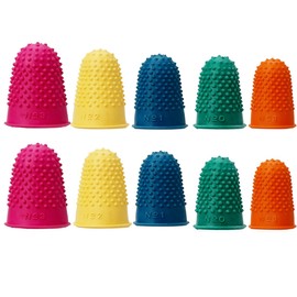 ASYKNM Pack of 10 Rubber Finger Cushions, Fingertip Protection, Hot Glue Finger Protection, Thumb Protection, Money Counter, Sorting, Task