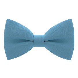 Bow Tie House Pajarita clásica preatada suave para bodas, eventos formales, esmoquin sólido para adultos y niños, Azul Acero, 6-18 años/M