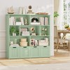 FINETONES Toy Storage Organizer, Kids Bookshelf with 4 Movable Chests