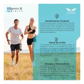 ETERNAL NUTRITION Infinity Complejo B Elevado (300 Cápsulas)  11 Formas Bioactivas de Vitamina B B1, B2, B3, B5, B6, B7, B9 y B12  Alta Absorción...  