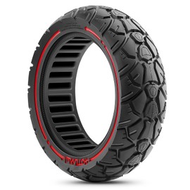 SYACHI 10x2.7-6.5 10x2.75-6.5 Electric Scooter Solid Tir, Tubeless Tire fit 70/65-6.5 Tyre Replacement Off-Road Tire, Anti Slip, Shockproof, Puncture Resistant Electric Scooter (Red, 1PC)