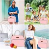 Coobiiya Lunch Bag for Women Men, Insulated Reusable Picnic Bag,