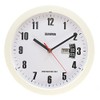 Bold 10 inch 250mm Day Date Quartz Wall Clock (White)