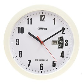 Bold 10 inch 250mm Day Date Quartz Wall Clock (White)