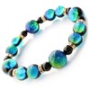 Gold Stone Luminous Firefly Glass Keramarin Bracelet, Okinawa, Power Stone,