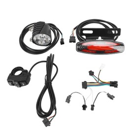Bike Headlight Taillight Set High Brightness LED Front and Back Lamp Connection Cable Kit for 24V 36V 48V Electric Bikes