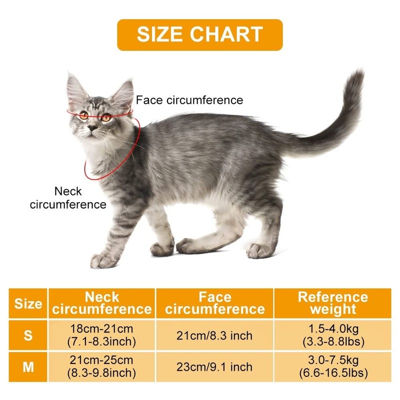 DONGKER Cat Muzzle, Mesh Anti Bite Kitty Mouth Cover for