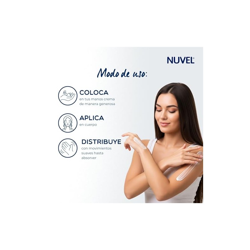 Nuvel Crema Corporal con Colageno para Piel Reseca 315ml, Crema