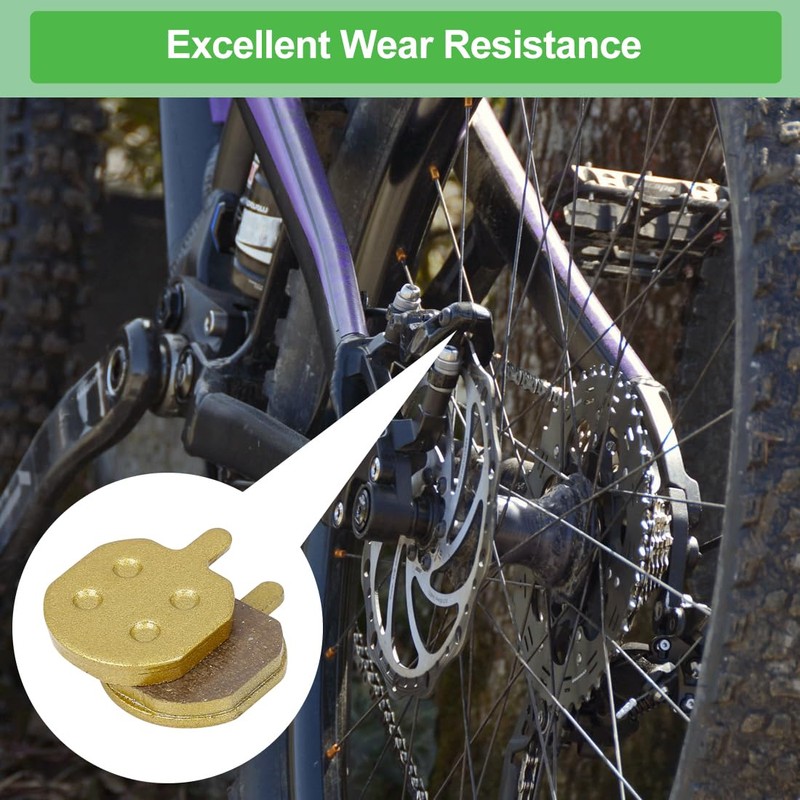 X AUTOHAUX Pair Bike Bicycle Disc Brake Pads Sintered Metal