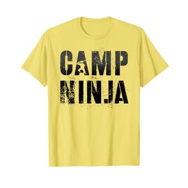 Vintage CAMP NINJA Summer Staff Counselor Teacher Military T-Shirt