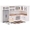 iLAND Dollhouse Kitchen, Modern Dollhouse Furniture Set on 1/12 Scale
