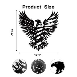 Metal Eagle American Flag Wall Decor Intricate Design with Stars And Stripes,Patriotic American Bald Eagle Metal Wall Art,Patriotic Gift for 4th of July And Independence Day Decor