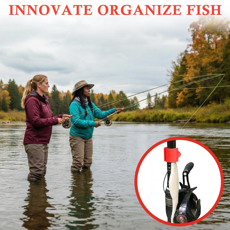 LaRandom 10 Pack Fishing Hook Holder Universal Fishing Hook Keeper