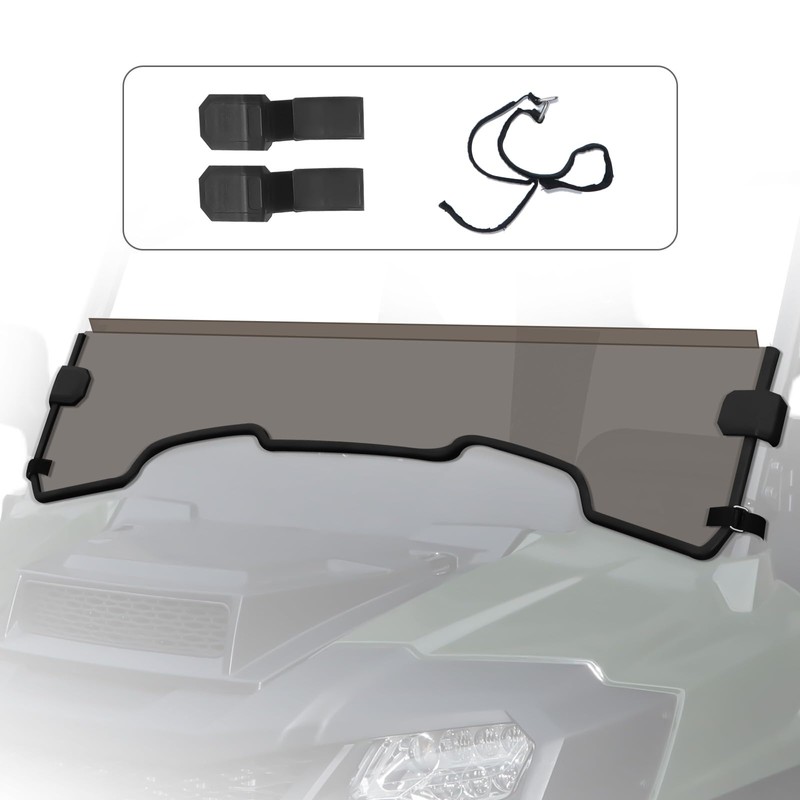 XATVXUTV Front Half Windshield for Pioneer 700-2/700-4 2014-2025, Dark Tinted