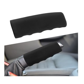 Gasedin Car Handbrake Cover, Anti-Slip Silicone Auto Hand Brake Comfortable Handle Grip Cover, Waved Shaped Parking Brake Lever Decorative Protector for Truck SUV, Car Accessories (Black)