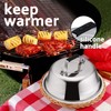 4Pack Cheese Melting Domes, Leonyo 9IN Heavy Duty Stainless Steel