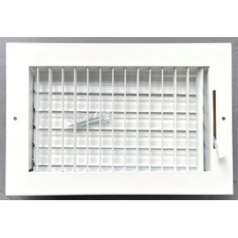 HBW 10" x 6" (Inside) Adjustable Blade Sidewall Ceiling Register Vent Cover Diffuser Heavy Duty Stamped Steel (Outside Dimension 11.9" x 8")