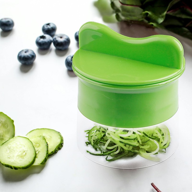 Rumyve Handheld Spiralizer,4 in 1 Adjustable Spiral Slicer,Veggie Spiral Cutter