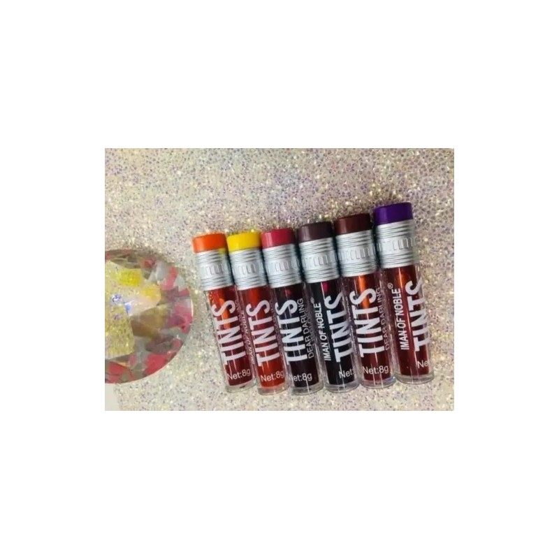 Set 6 Tintas Labiales En Forma De Lápiz