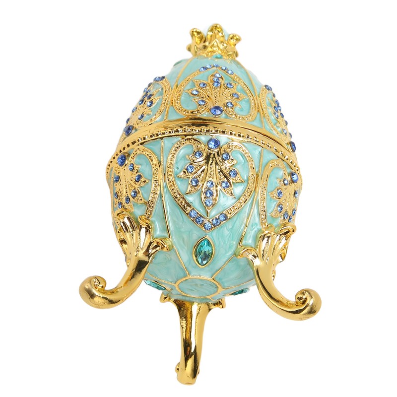 Egg Trinket Box Enamelled Jewelry Box Zinc Alloy Exquisite Jewelry