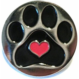 GBJUK Heart Paw Print Enamel Pin Badge with Butterfly Back Metal, Metal