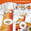 XJJDCB Cheesecloth Table Runner, Gradient-Yellow Orange Gauze Table Runner, Widely